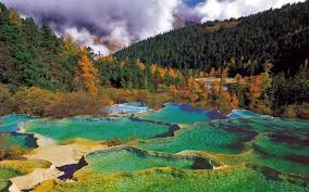 Huanglong Valley Most Beautiful Travertine Terraces Wondermondo