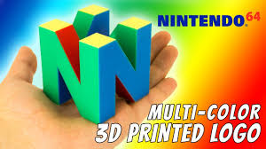 2 logo text (~ for linebreak): N64 Logo 3d Printed Using The Mosaic Palette And Robo R2 3d Printer Youtube