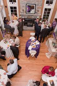 In Home Wedding With Family Den Transformed Nicely Into The Reception Room Intimate Wedding Reception Wedding Reception At Home Fun Wedding Photography