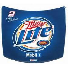 Featured as a miniature replica, the race car was designed to rotate on a battery powered oval which was wrapped with millercoors is hoping to rev up sales with this great display. Rusty Wallace Miller Lite Replica Nascar Racing Hood On Popscreen