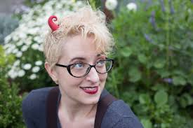 Red Shimmery Curly Devil Horns Costume Accessory