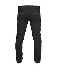 Symbol Jeans Herren Schwarz Jeans Mit Lederstreifen Manner Black Jeans Men Ripped Jeans Men Mens Jeans