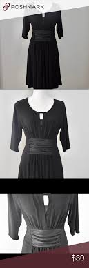 Marc Bouwer Black 3 4 Sleeve Dress Good Used Condition Marc Bouwer Black Quarter Sleeve Knee Length Dress Size Med Dresses Clothes Design Dresses With Sleeves