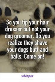 Log in to your account after the appointment has taken place. So You Tip Your Hair Dresser But Not Vour Dog Groomer Do You Realize Thev Shave Your Dogs Butt And Balls Come On Whisper Butt Meme On Me Me