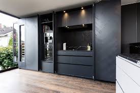 Boform Infinity With Facades In Herringbone Pattern In Black Stained Ash Kjokken
