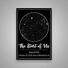 custom personalized star constellation map star chart