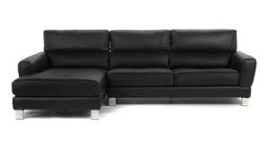 Canape D Angle Gauche En Cuir Noir Octa Canape Alinea Met Afbeeldingen