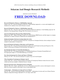 Find many great new & used options and get the best deals for research methods for business : Sekaran And Bougie Research Methods Portable Document Format Computing And Information Technology