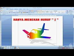 Tips Trik Cara Menggambar Pesawat Terbang Di Ms Word Secara Instan Dengan Mengetik Huruf J Youtube Di 2020 Huruf Cara Menggambar Pesawat