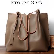 Montpellier Tote Leather Shopper Bag Genuine Leather Totes Casual Tote Bag