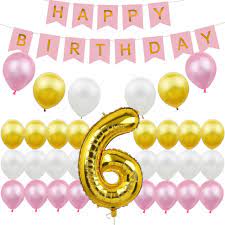 Happy birthday 6 year old. 6 Years Old Birthday Number Balloons Party Decorations Happy Birthday Banner Kids 6th Party Supplies Anniversary 63d Ballons Accessories Aliexpress