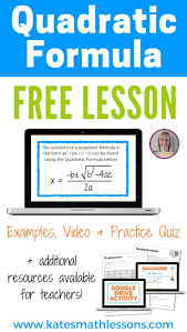 The Quadratic Formula Quadratics Quadratic Formula Solving Quadratic Equations