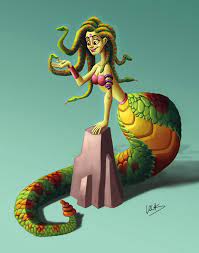 The Initial Idea Was Simply To Make An Anthropomorphic Gorgon I Put This Down For 2 Years In Greek Mythological Creatures Snake Charmer Mythological Creatures