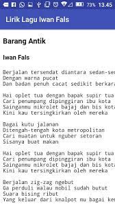 Lirik Lagu Iwan Fals For Android Apk Download