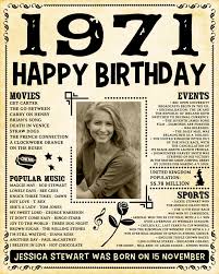 Cafepress brings your passions to life with the perfect item for every occasion. Uk Version Personalized 50th Birthday Poster 1971 Facts 50 Birthday Custom Birthday Birthday Poster Sign 1971 Birthday Decor Digital In 2021 Birthday Poster Custom Birthday 50th Birthday Quotes