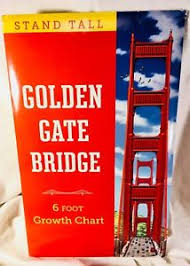 Details About Child Growth Chart Height Growing Kids Measure Wall Decor Golden Gate Bridge New