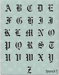 Calligraphy free brushes licensed under creative commons, open source, and more! Amazon Com Stencil1 Letter Stencils 1 Old English Calligraphy Letters Numbers Mylar Uppercase And Lowercase Alphabet For Hand Painting Drawing Cutting Perfect For Lettering On Wood Vinyl More