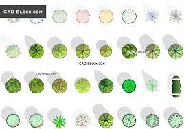 Trees Top With Shadows Cad Blocks Download, Autocad File