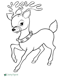 Santa s outfit can be colored in a bright red color leaving the borders white. Reindeer Coloring Pages