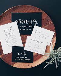 Minimalist Black And White Hand Lettered Wedding Invitations Hand Lettered Wedding Invitations Edgy Wedding Invitations Wedding Invitation Envelopes Diy