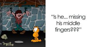 Odie digging up some real treasure. Someone Shows That Garfield Has A Dark Side By Pointing Out That Jon Possibly Killed Odie S Former Owner Bored Panda