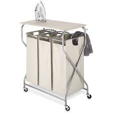 Easy Lift Triple Laundry Sorter With Folding Table Walmart Com In 2020 Laundry Sorter Whitmor Laundry Room Storage