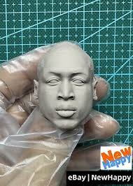 1/6 High Detail Unpainted NBA Dwyane Wade Head Sculpt for 12'' Action  Figure