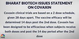The vaccine efficacy will be determined 14 days post the 2nd dose. Cnbc Tv18 On Twitter Bharat Biotech Further Says That The Covaxin Phase 3 Trials Are Double Blinded Randomised Where 50 Of Subjects Will Receive The Vaccine 50 Of Subjects Will Receive A Placebo