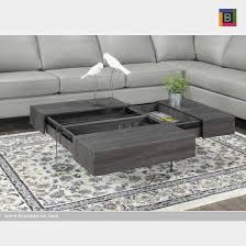 Coffee tables with drawers (sliding): Brassex 3 Way Storage Coffee Table In White And Grey Wholesale Furniture Brokers Canada