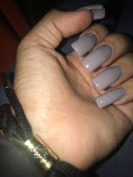 Cool Grey Squared Acrylic Nails Square Acrylic Nails Acrylic Nails Artificial Nails