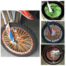 Motocross Dirt Bike Enduro Wheel Rim Spoke Skins Covers For Honda 125 Suzuki 250 Yamaha Mt07 R3 Ktm 150 Kawasaki Z800 Yz Rm Wheel Rims Ktm Motorcycle Dirt Bike