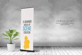 Signage Mockup Scene Creator Extra Models Create Banners Scene Creator Web Banner Mockup Design
