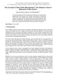 Ca191210779resume sebuah artikel yang berjudul perjalanan old public. Pdf The Concept Of New Public Management The Adoption Case In Malaysian Public Sector