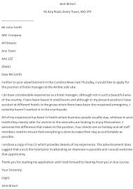 Hotel Manager Cover Letter Example Learnist Org