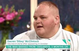 Morbidly obese Dibsy Darren McClintock banned from takeaways loses 8 stone  3 pounds in three months