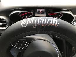 Steering Wheel Cover Custom Name Personalized Steering Wheel Etsy New Car Accessories Steering Wheel Cover Wheel Cover