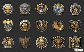Artstation Heroic Achievement Badges Nikola Damjanov Steampunk Icons Badge Icon Badge Design