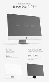 2012 27 Imac Mock Up With Transparent Shadow Edit The Screen Content Via Smart Object Imac Screen Mockup