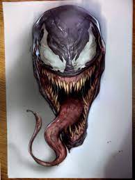 You can get the face of the venom with his tongue lashing out inked on your back or shoulder. Artstation Venom Ben Oliver Venom Tattoo Venom Art Marvel Tattoos