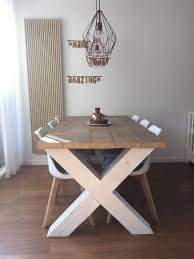 steigerhouten tafel kruispoot vincent diy eettafel tafel kruispoot thuisdecoratie