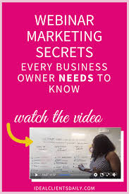 Webinar Marketing Strategies And Webinar Secrets That All Coaches Course Creators Small Business Owners And Entrepreneur Webinar Marketing Webinar Marketing