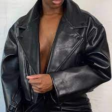 Mistress Rocks On Instagram Oversized Fits Simoneosei Wear The Inception Cropped Biker Jacket Shop At Mist Cropped Biker Jacket Biker Jacket Jacket Shop