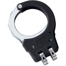 Police handcuffs professional heavy duty metal steel hinged double. Asp Steel Identifier Hinged Handcuffs In Black Colored Aluminum Restraints 5 Star Rating Free Shipping Over 49