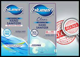 Bottles will be clear plastic with blue lids and range in sizes from 2oz to 1gallon. 4e Brands North America Recalls Hand Sanitizers