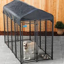 American Kennel Club 4 Ft X 8 Ft X 6 Ft Uptown Premium Steel Boxed Kennel Kit 308606akc The Home Depot Metal Dog Kennel Portable Dog Kennels Wooden Dog Kennels