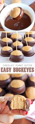 Easy Buckeyes Recipe Dessert Recipes Delicious Desserts Sweet Recipes