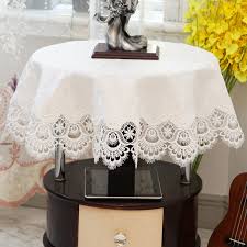 Pleated round for a more fitted tailored look, add pleats to the drum style skirt evenly spaced around the circumference. Circle Bedside Table Cover Yuan Cha Ji Cloth White Lace Small Round Table Cloth Round Cabinet Cover Household Minimalist Modern Lazada