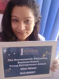 So so thrilled to have won the young entrepreneur award at the Poole  Business Awards yesterday! Thank you so much to all my amazing clients for  supporting me, without which I'd never