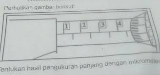 Contoh soal jangka sorong nomor 4. Tentukan Hasil Pengukuran Panjang Dengan Mikrometer Sekrup Di Atas Brainly Co Id