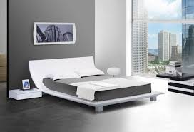There is about 1cm of space. Story White Platform Eastern King Bed 2 Nightstands